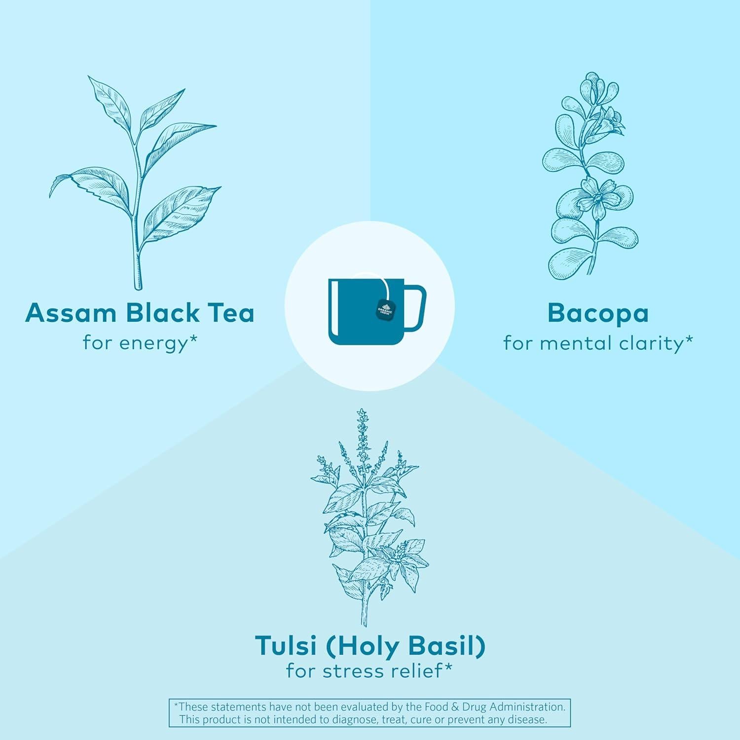 Té Herbal Tulsi Organic India - Albahaca Sagrada 18 Bolsitas