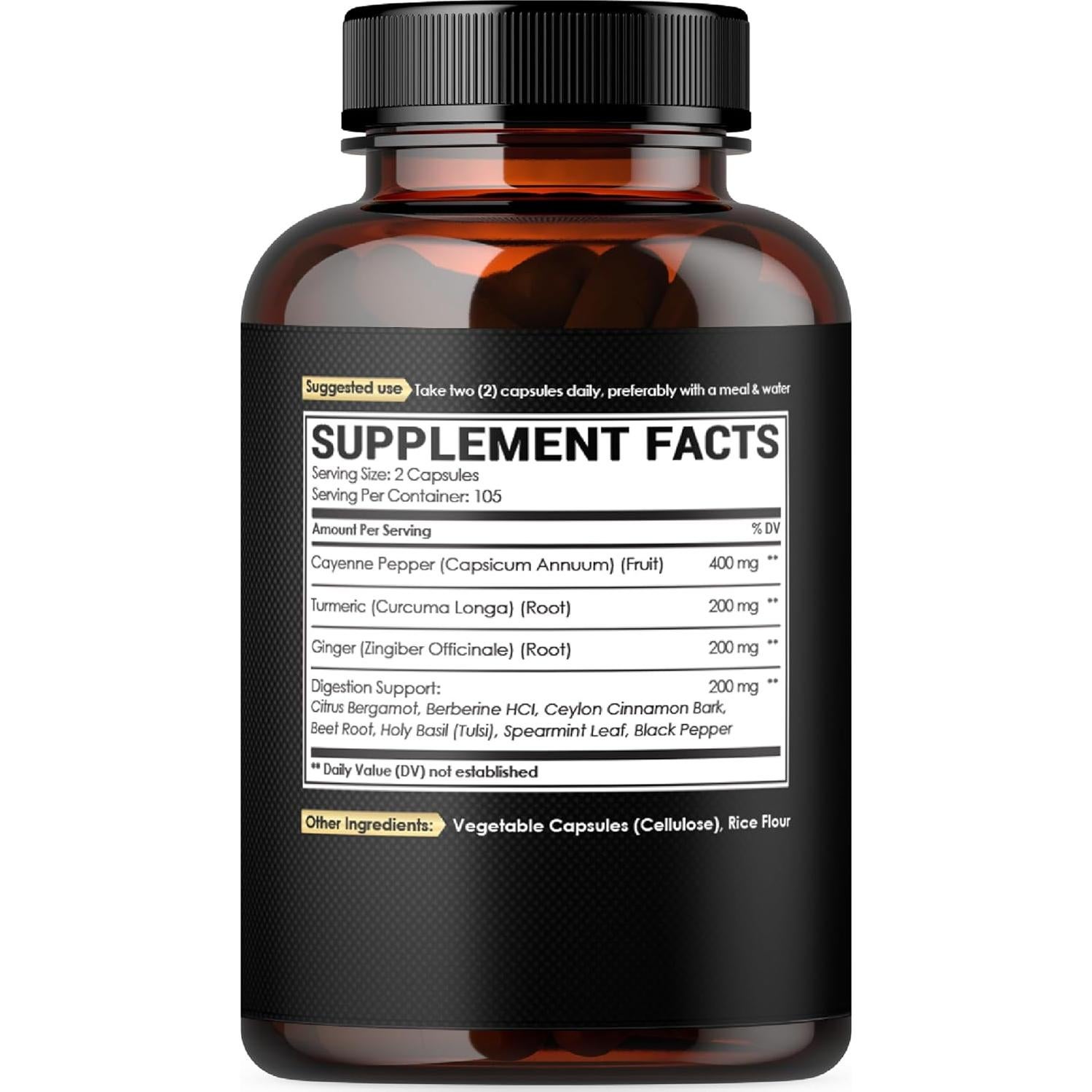 Suplemento de Pimienta de Cayena NUQIIT - 210 Cápsulas Salud Digestiva