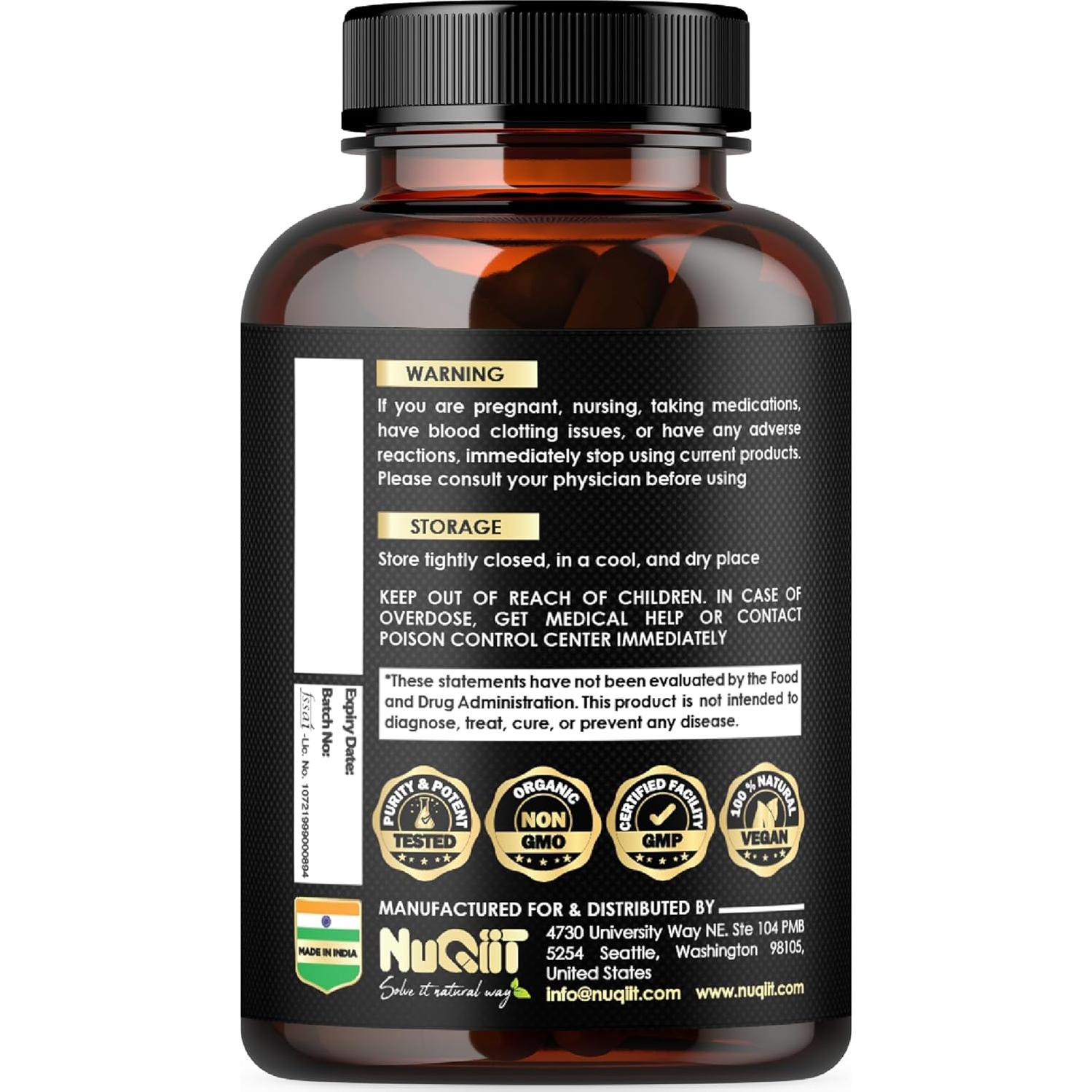 Suplemento de Pimienta de Cayena NUQIIT - 210 Cápsulas Salud Digestiva