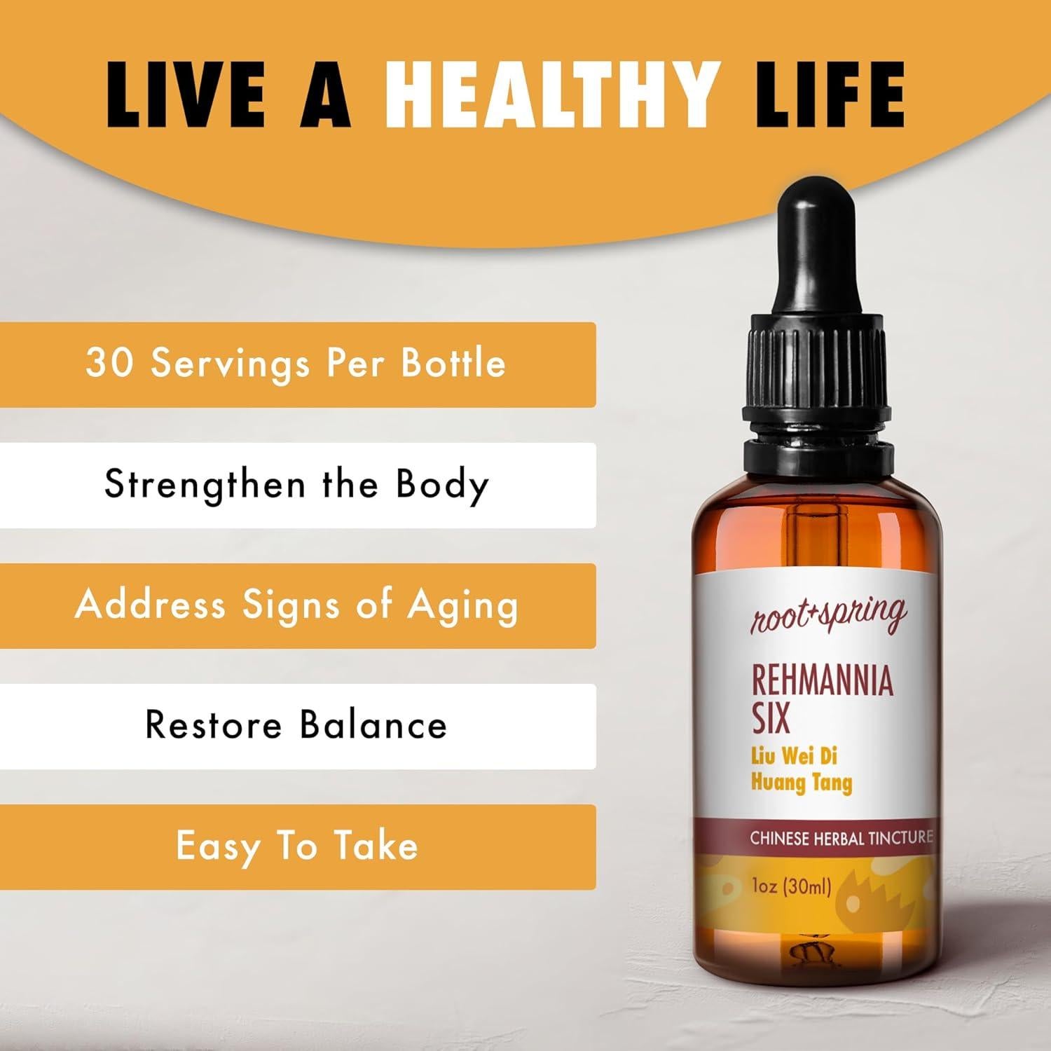 Tintura Herbal Rehmannia Six root + spring 29.57 ml - Suplemento TCM