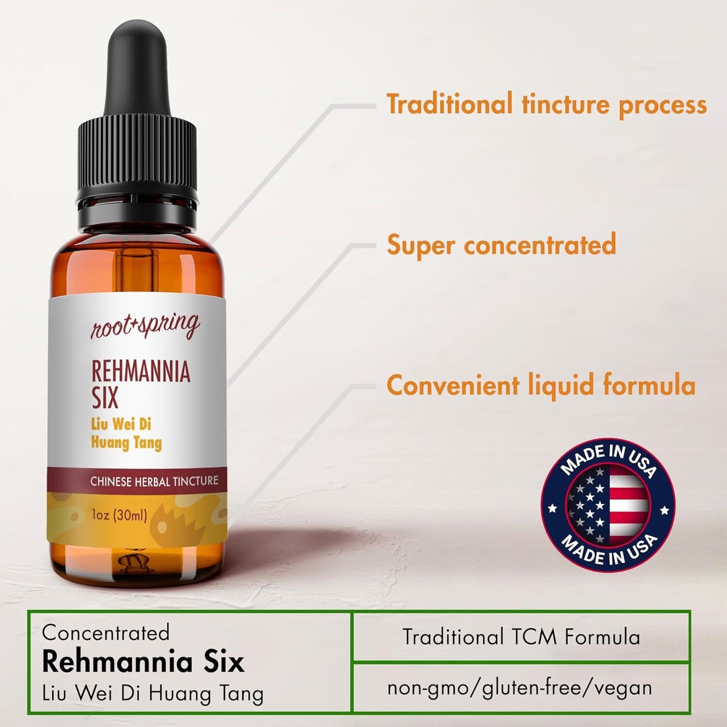 Tintura Herbal Rehmannia Six root + spring 29.57 ml - Suplemento TCM