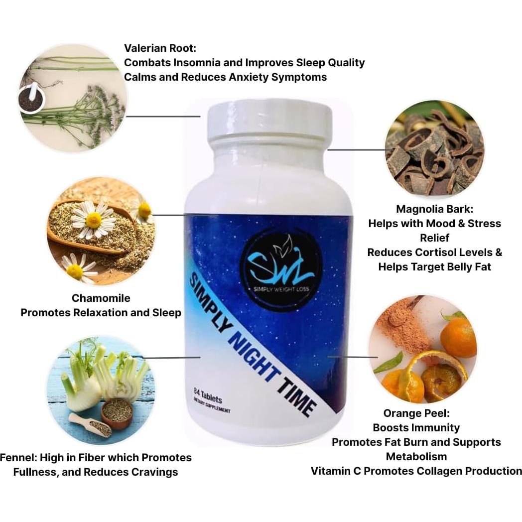 Suplemento Herbal Simple Noche Tiempo - 84 Cápsulas