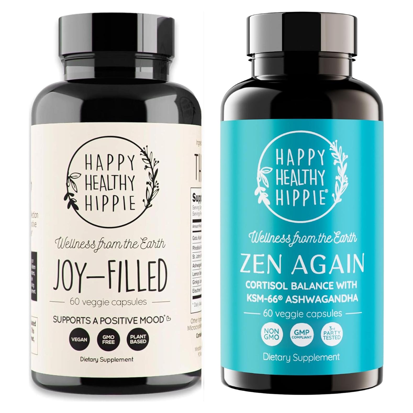 Suplemento Natural de Cortisol y Ánimo Happy Healthy Hippie
