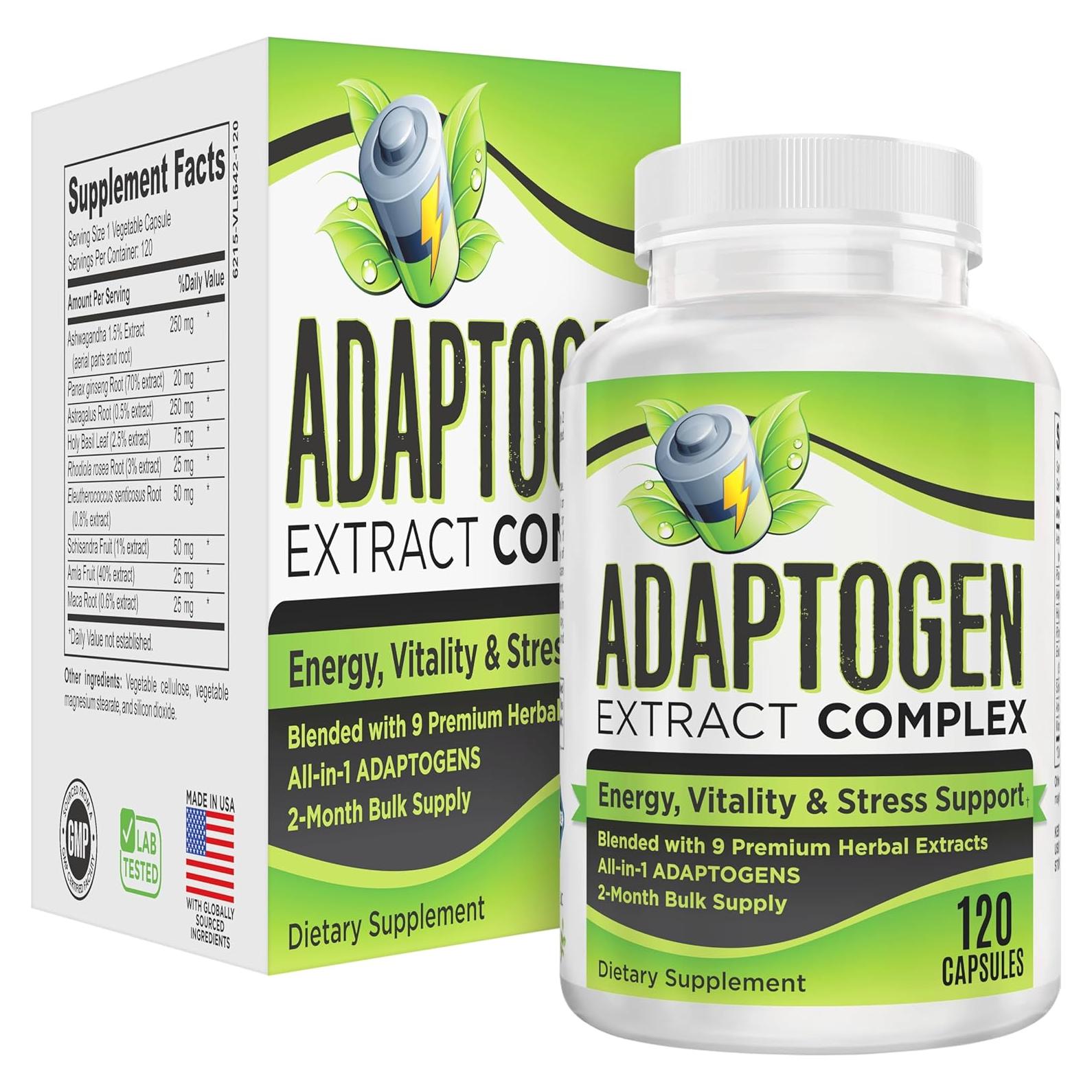 Suplemento Adaptógeno 9-en-1 Elevate Recovery 120 Cápsulas