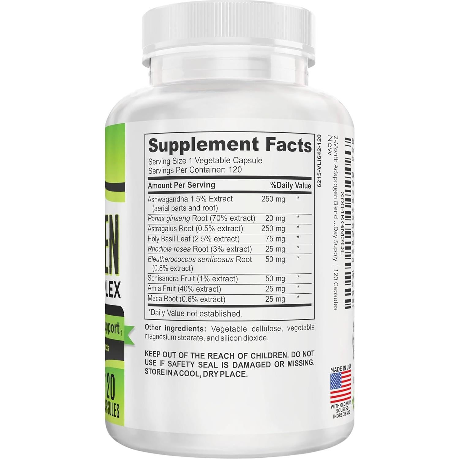 Suplemento Adaptógeno 9-en-1 Elevate Recovery 120 Cápsulas