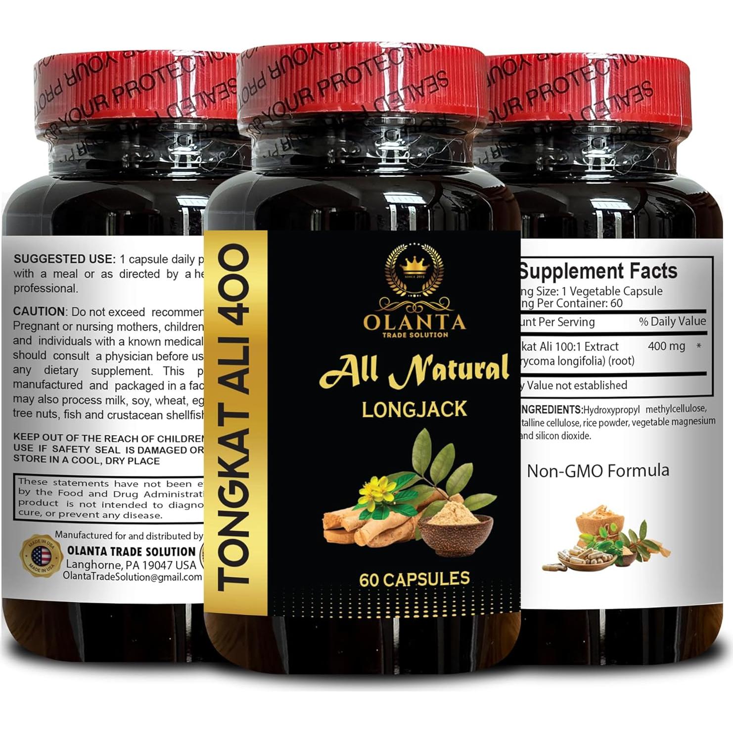 Longjack Tongkat Ali Vitalabs - Suplemento 60 cápsulas