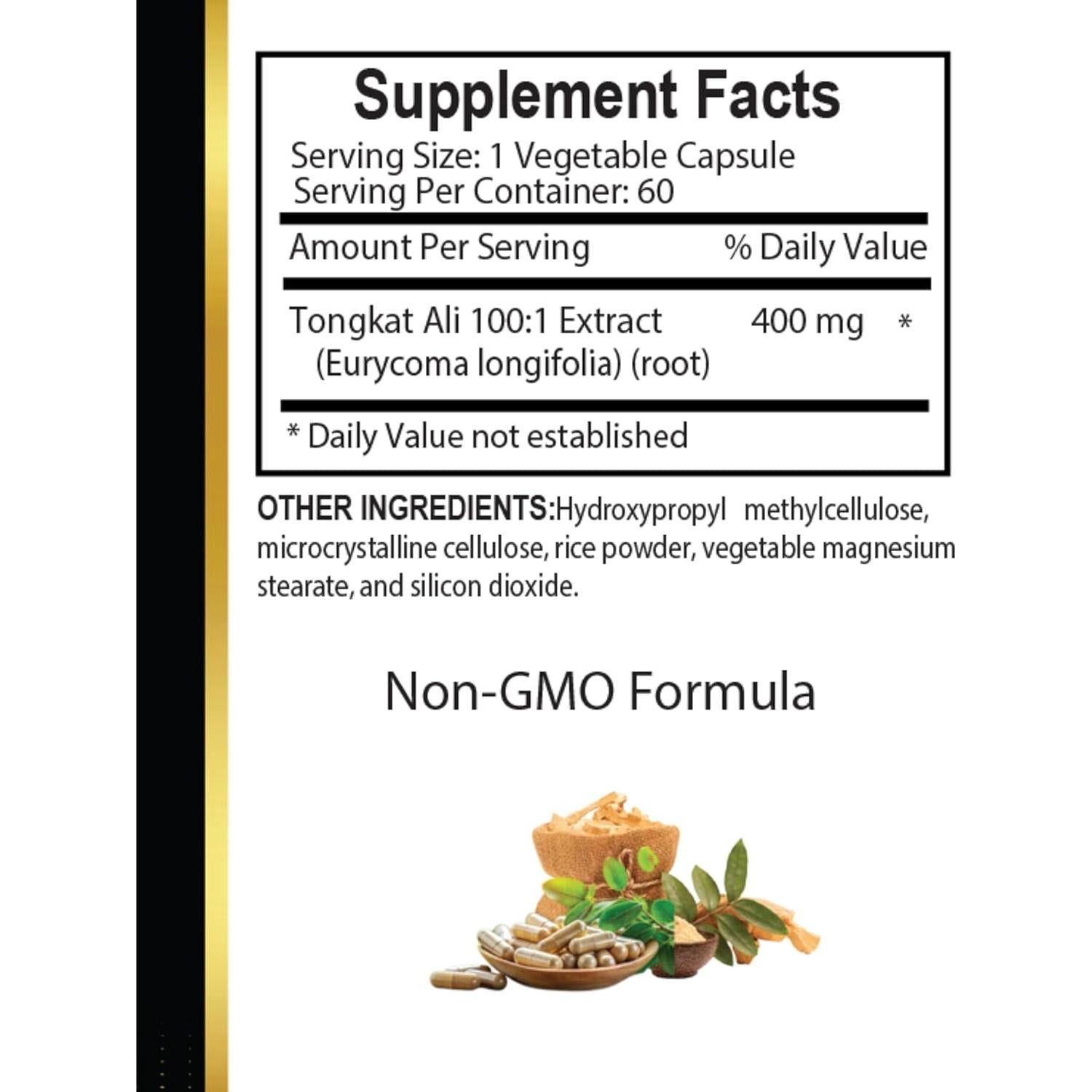 Longjack Tongkat Ali Vitalabs - Suplemento 60 cápsulas