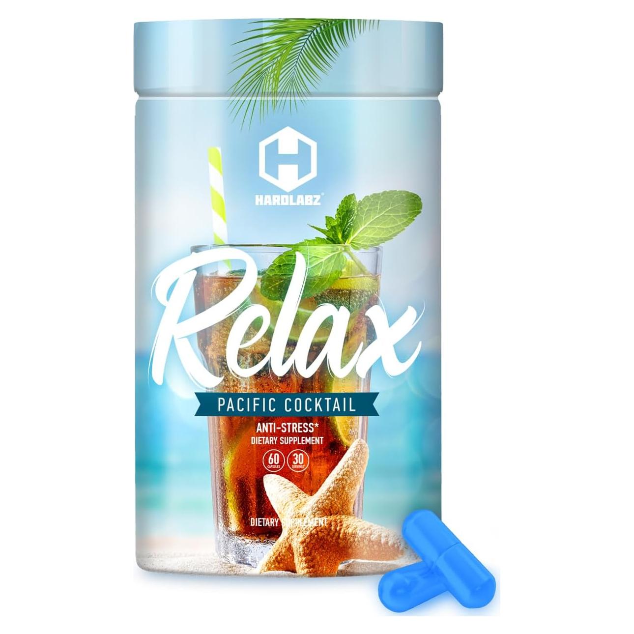 Suplemento Herbal HARDLABZ Relax 60 Cápsulas - Alivio Estrés y Sueño
