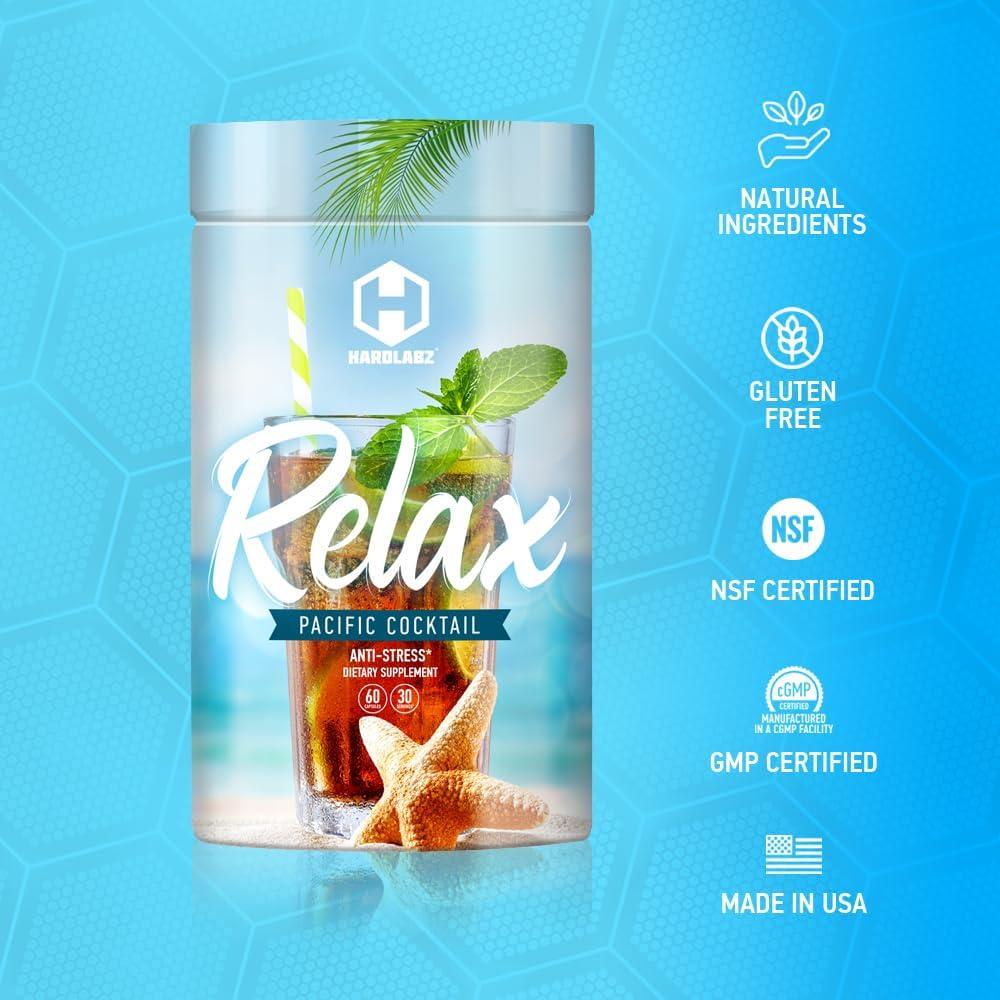 Suplemento Herbal HARDLABZ Relax 60 Cápsulas - Alivio Estrés y Sueño