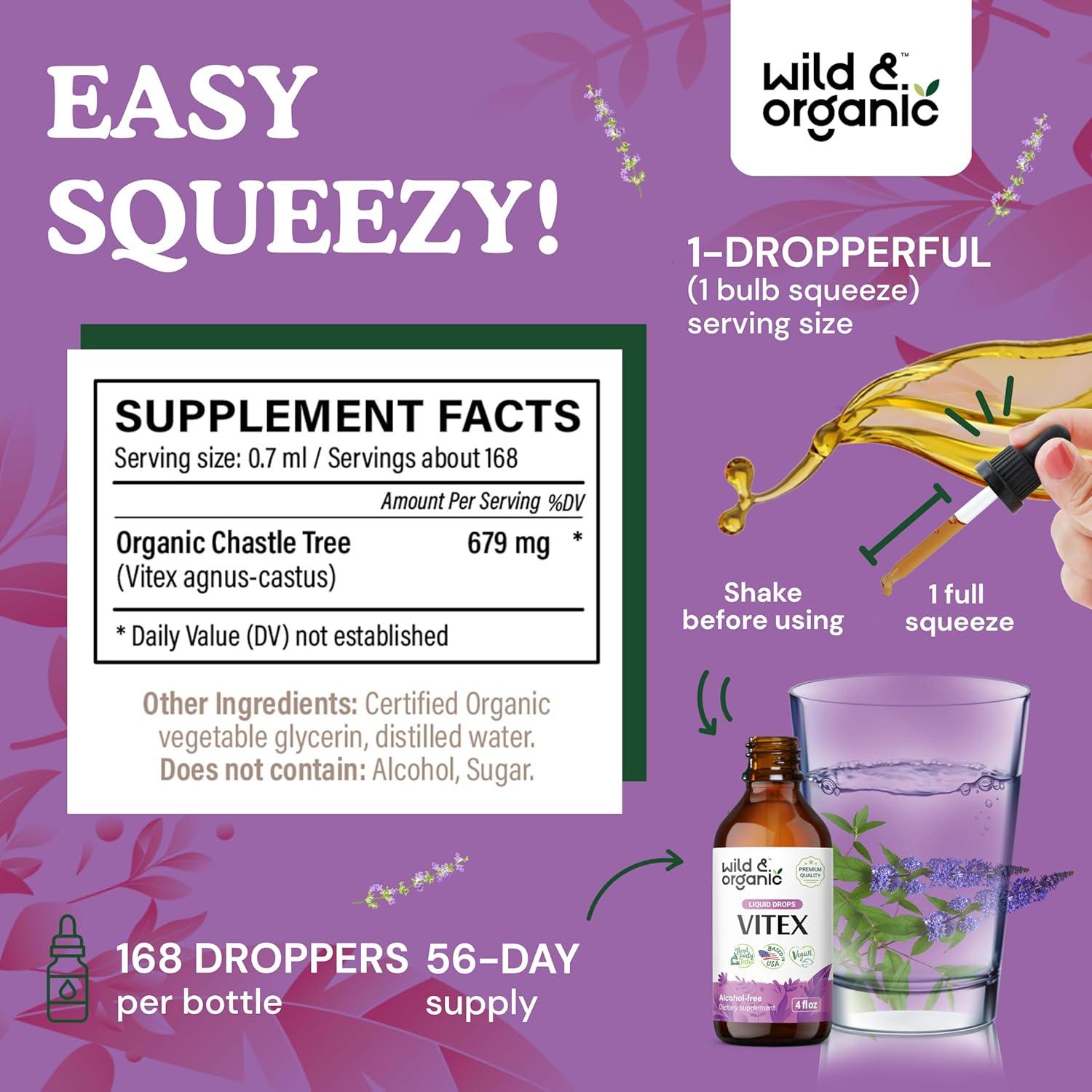 Tintura Orgánica de Vitex y Madre Selva 118 ml - Sin Alcohol