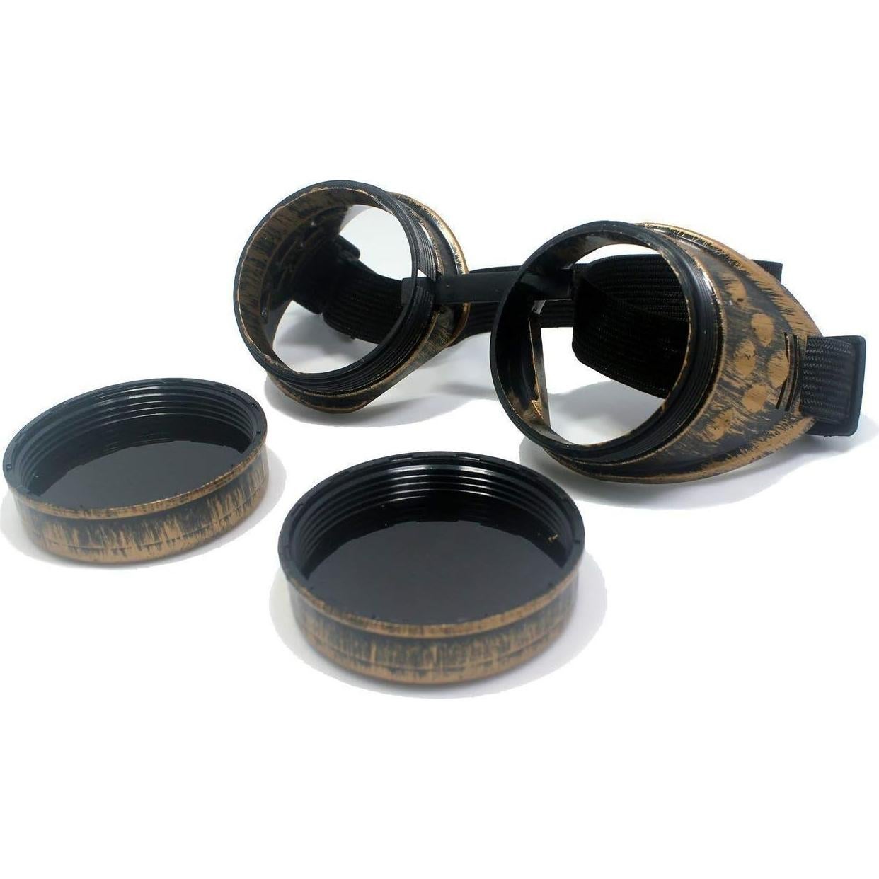 Gafas Steampunk Vintage WEICHUAN con Lentes Intercambiables