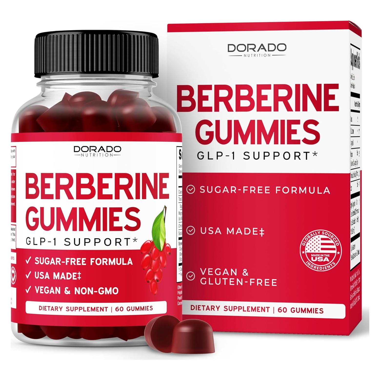 Gomitas de Berberina Sin Azúcar Dorado Nutrition 60 Unidades