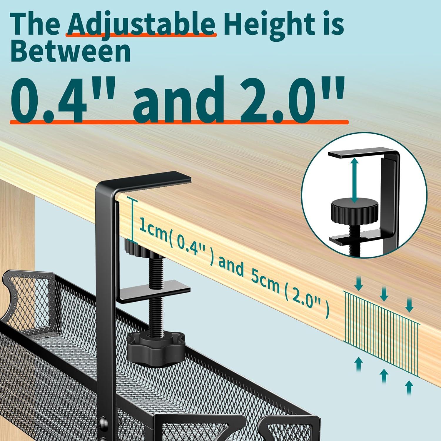 Bandeja de gestión de cables Kaiferty negra para escritorio