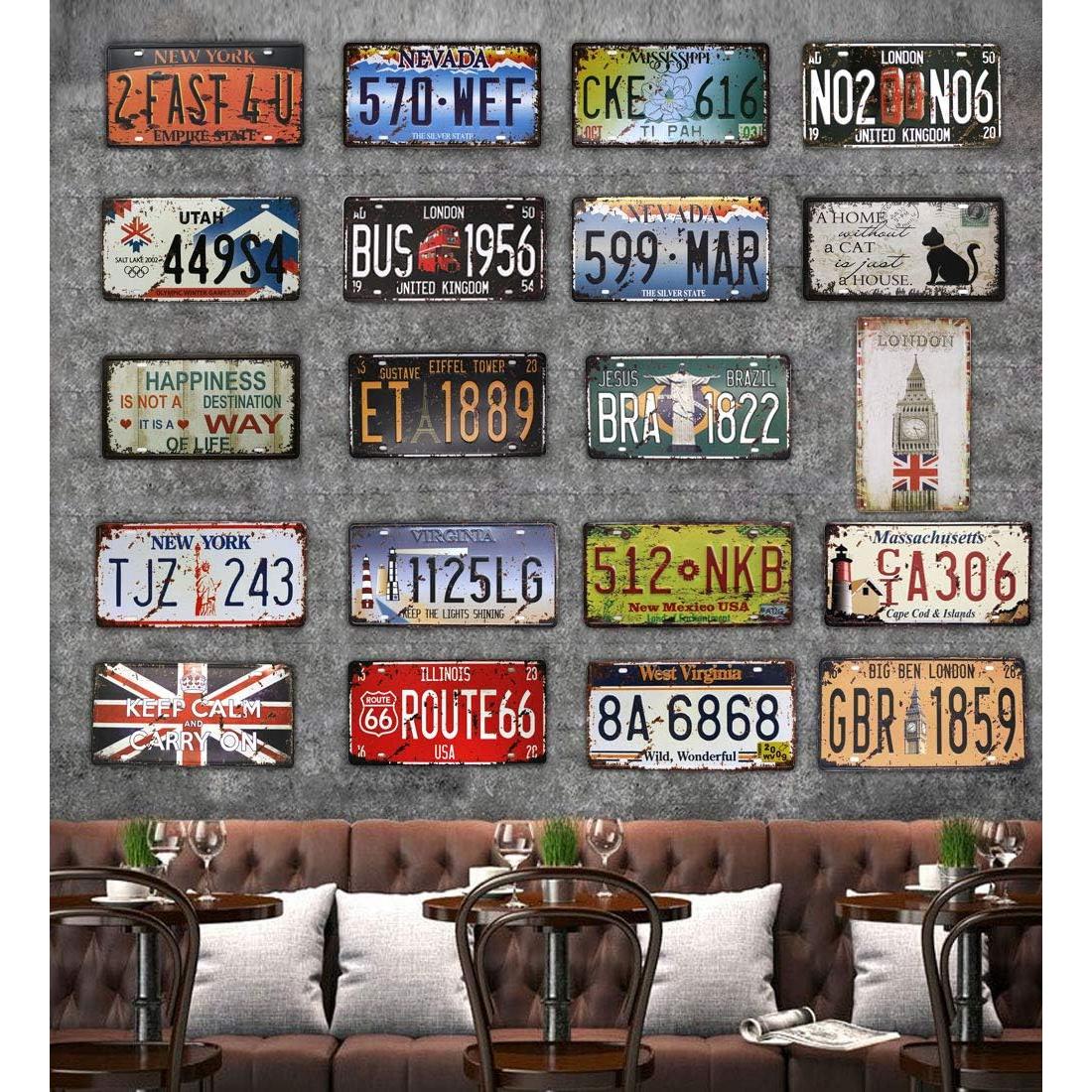 Placa de Metal Vintage UOOPAI Jesús Brasil 15x30 cm