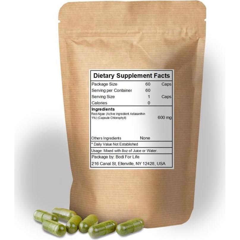 Cápsulas de Algas Rojas Bodi 100% Naturales 60 Unidades