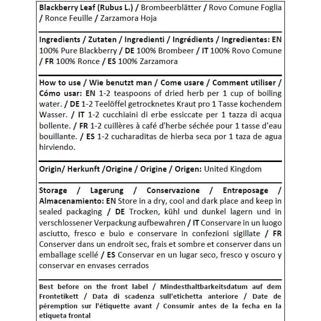 Hoja de Mora Orgánica Shender Group 100g - Té Herbal Natural