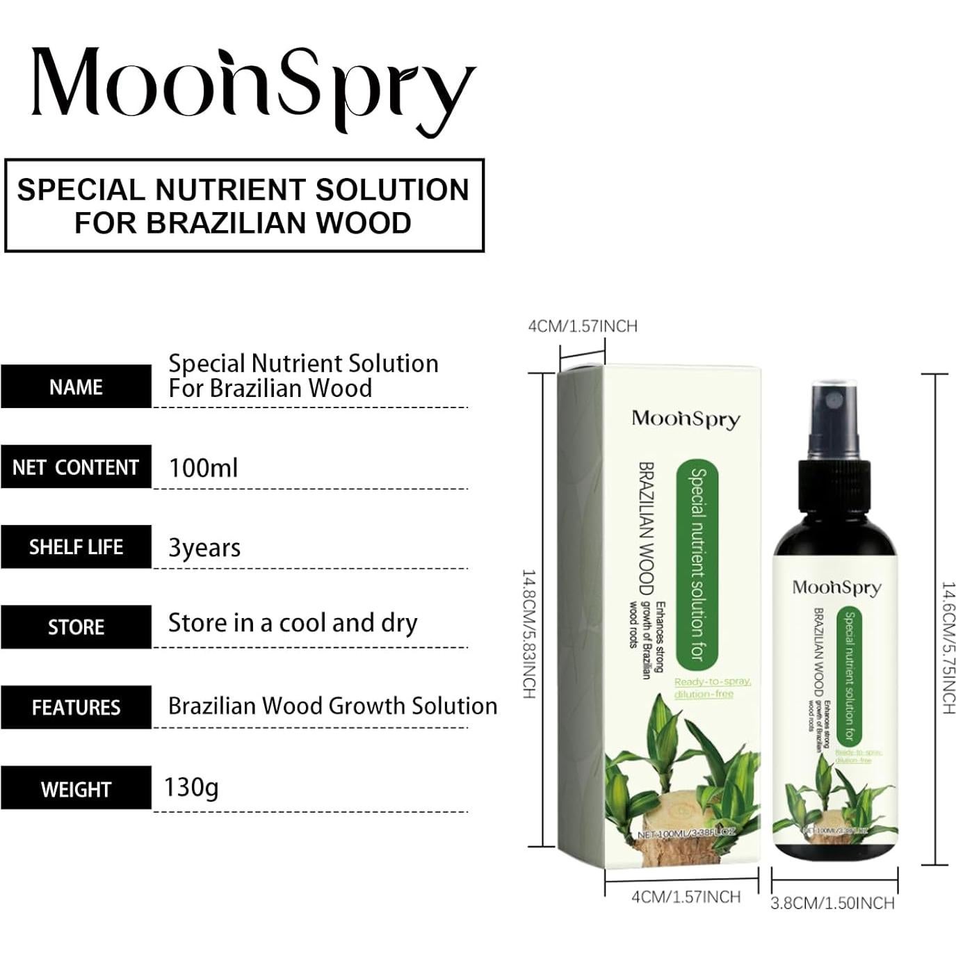 Fertilizante Líquido para Bambú de la Suerte MoonSpry 3x100ml