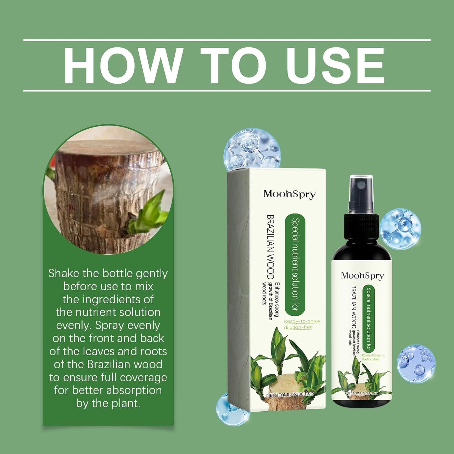 Fertilizante Líquido para Bambú de la Suerte MoonSpry 3x100ml