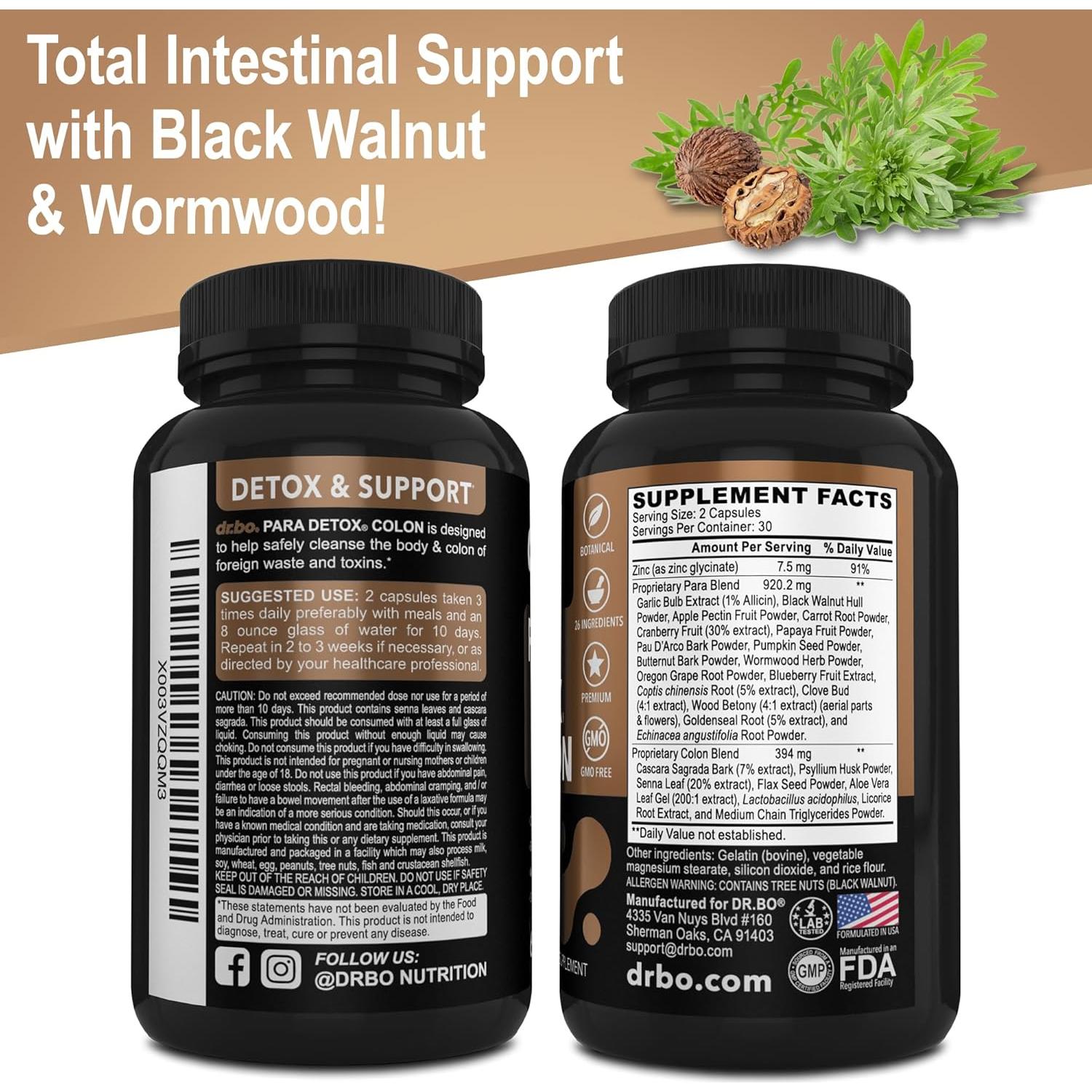 Píldoras Detox de Limpieza Intestinal DR. BO - 85g