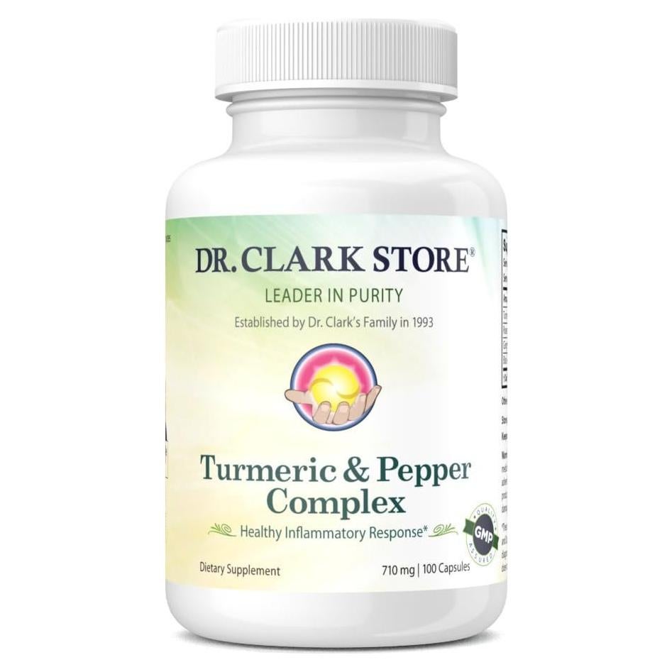 Extracto de Cúrcuma y Pimienta Negra Dr. Clark 710mg 100 Cápsulas