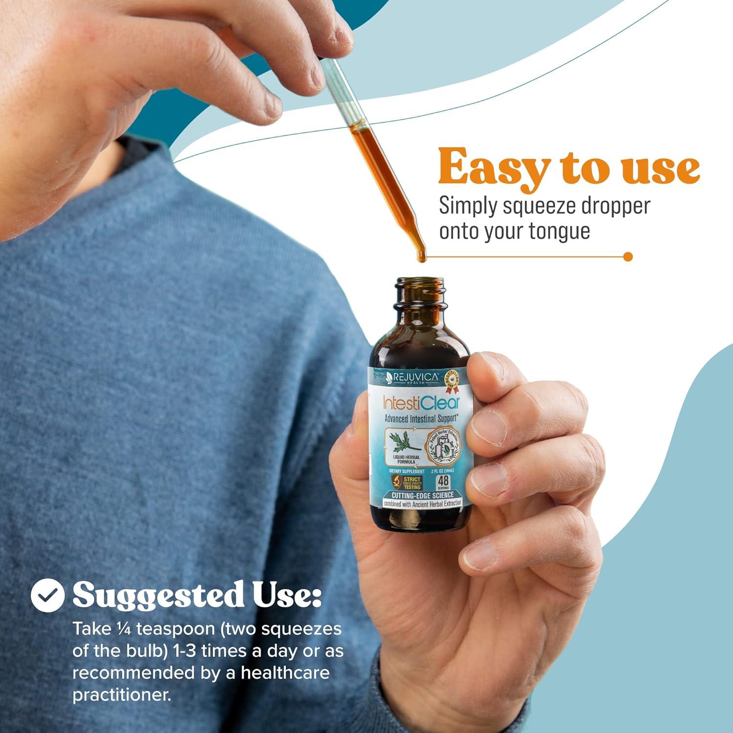 Rejuvica Health IntestiClear 59ml - Limpieza Intestinal Herbal