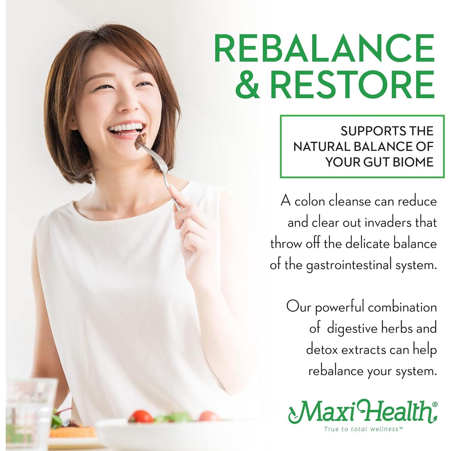 Limpieza Intestinal Maxi Health 90 Cápsulas - Desintoxicación Natural