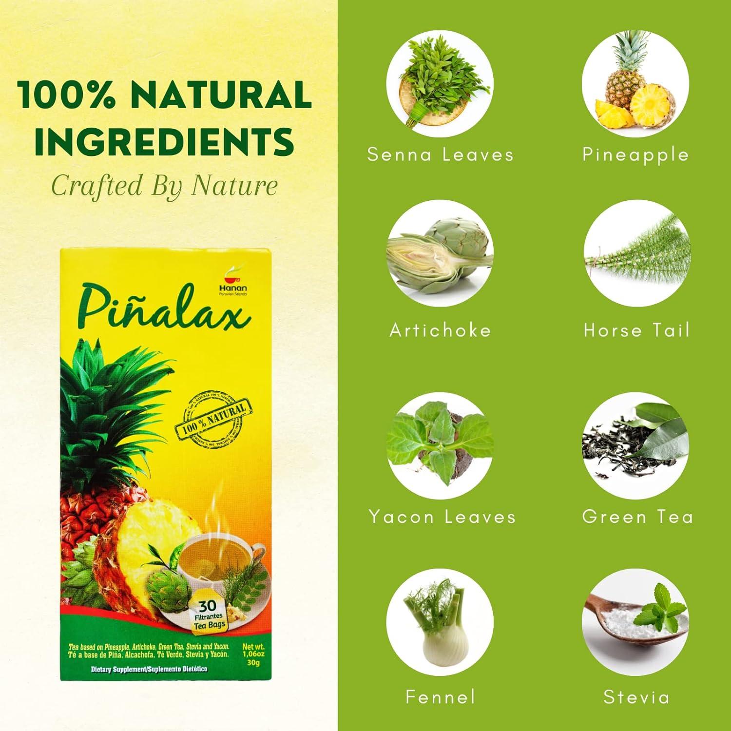 Té Detox Pinalax 90 Bolsitas - Piña, Alcachofa, Té Verde