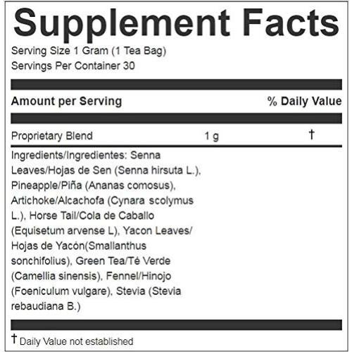 Té Detox Pinalax 90 Bolsitas - Piña, Alcachofa, Té Verde