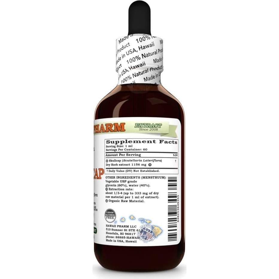 Extracto de Skullcap Hawaii Pharm 60 ml Natural Vegano
