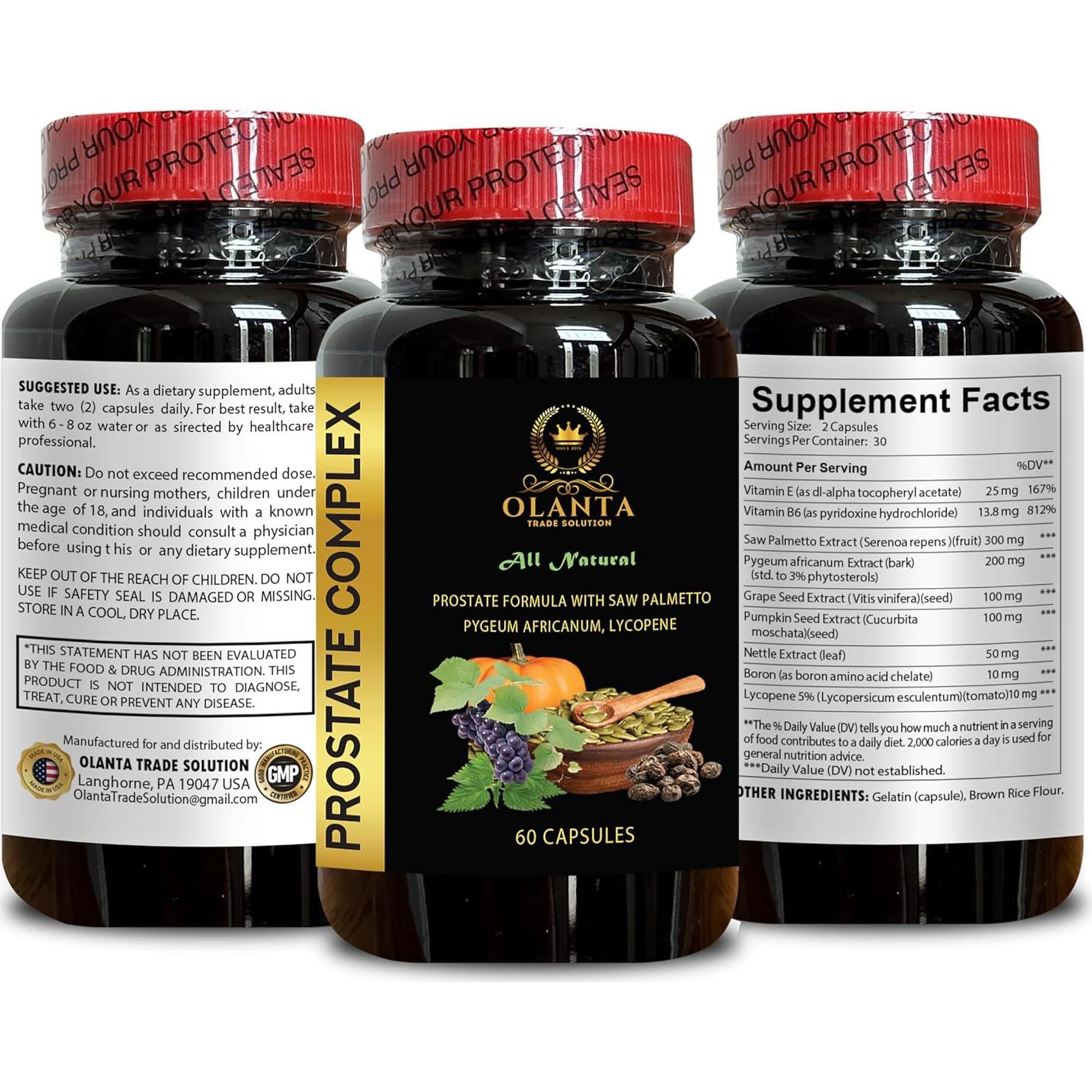 Suplemento Prostático Vitalabs - 60 Cápsulas con Saw Palmetto