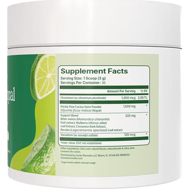 Super Nopal en Polvo Santo Remedio 90g Sabor Lima