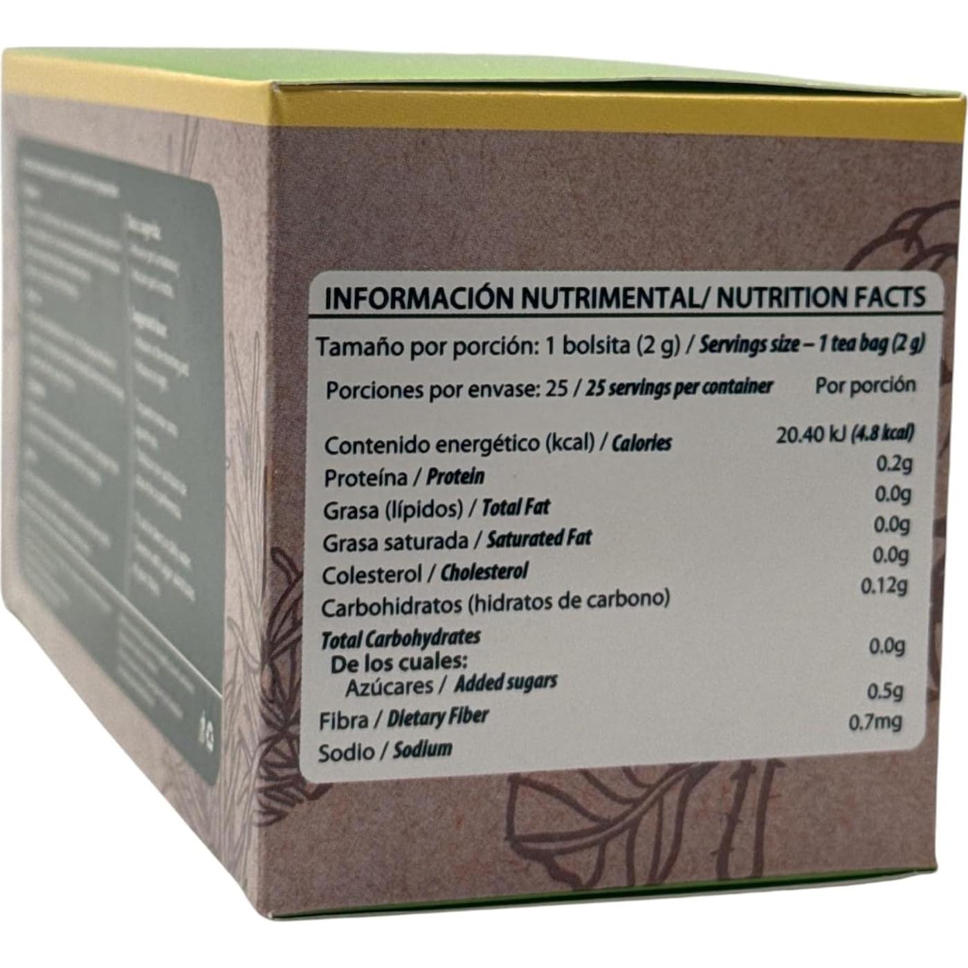 Té de Sábila y Nopal High Supreme - 25 Bolsitas 100% Natural