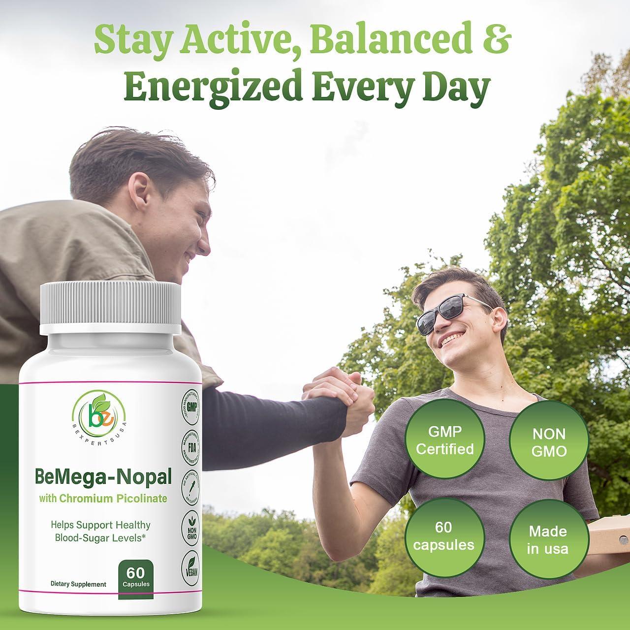 BMega Nopal y Picolinato de Cromo - 60 Cápsulas - Suplemento Natural