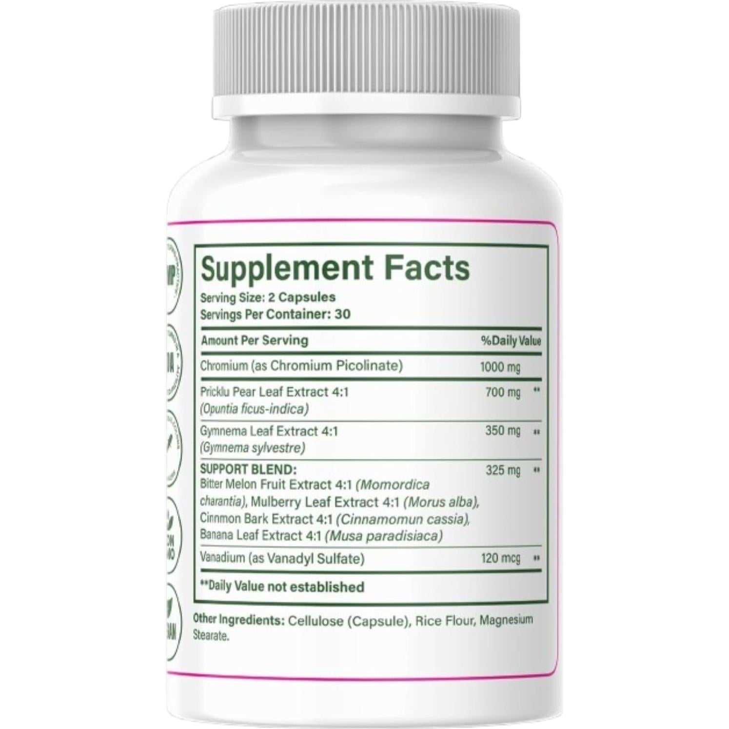 BMega Nopal y Picolinato de Cromo - 60 Cápsulas - Suplemento Natural