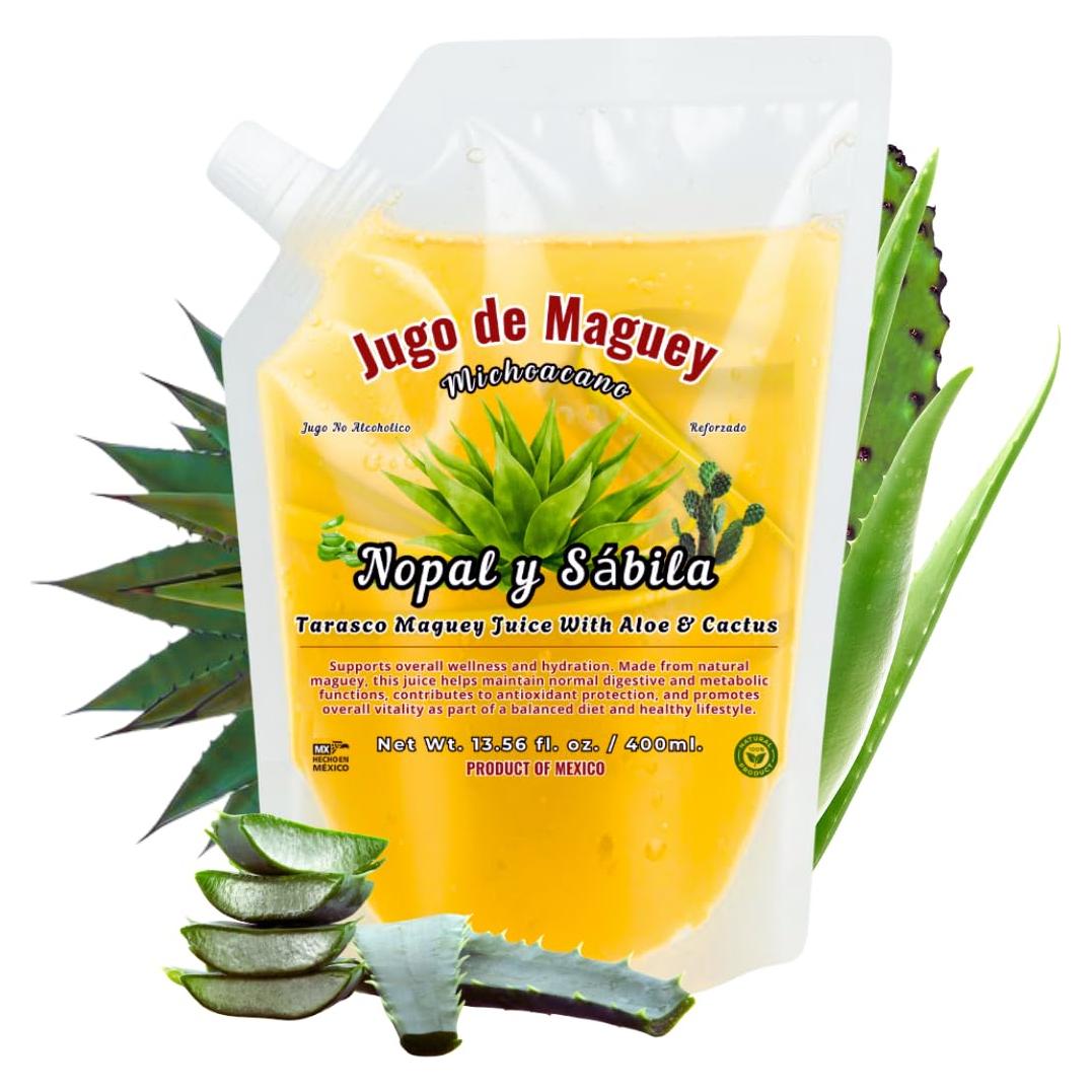 Jugo de Maguey 400ml eHerbs + Aloe Vera y Nopal 100% Natural