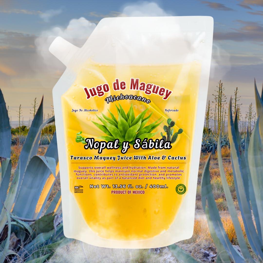 Jugo de Maguey 400ml eHerbs + Aloe Vera y Nopal 100% Natural