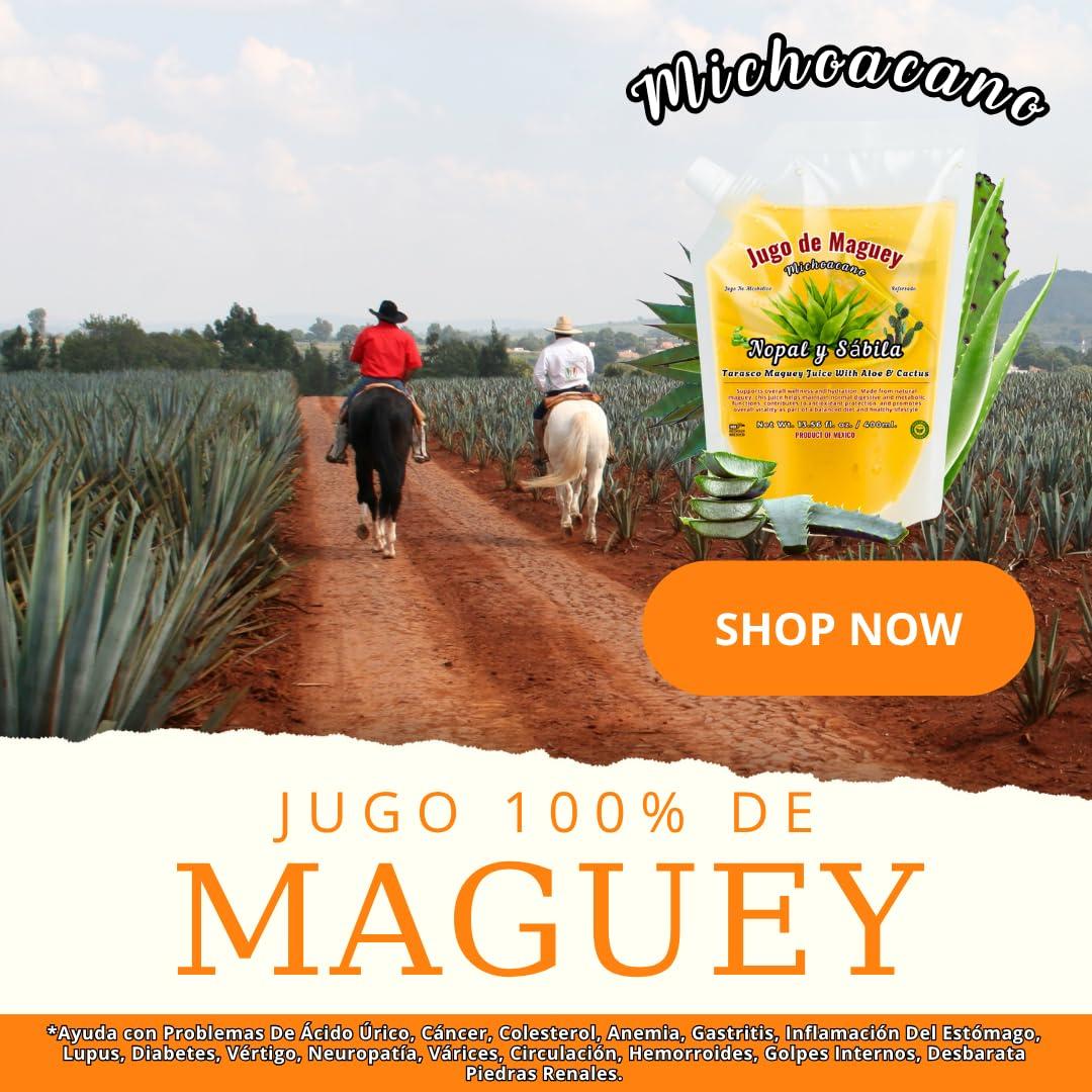 Jugo de Maguey 400ml eHerbs + Aloe Vera y Nopal 100% Natural