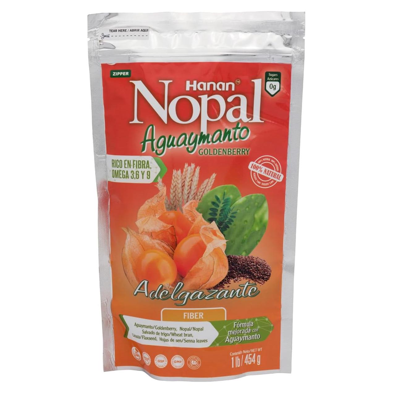 Mezcla de Nopal Goldenberry 454g - 100% Natural Alta en Fibra
