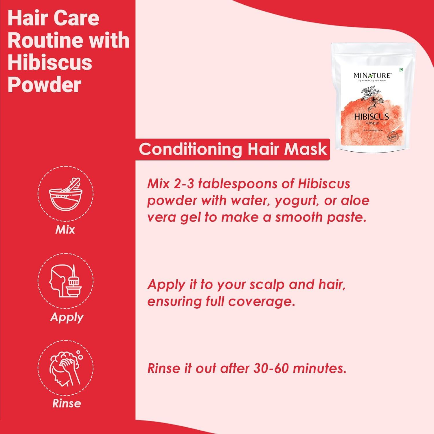 Polvo de Hibisco Puro 454g Mi Nature - Cuidado Cabello y Piel