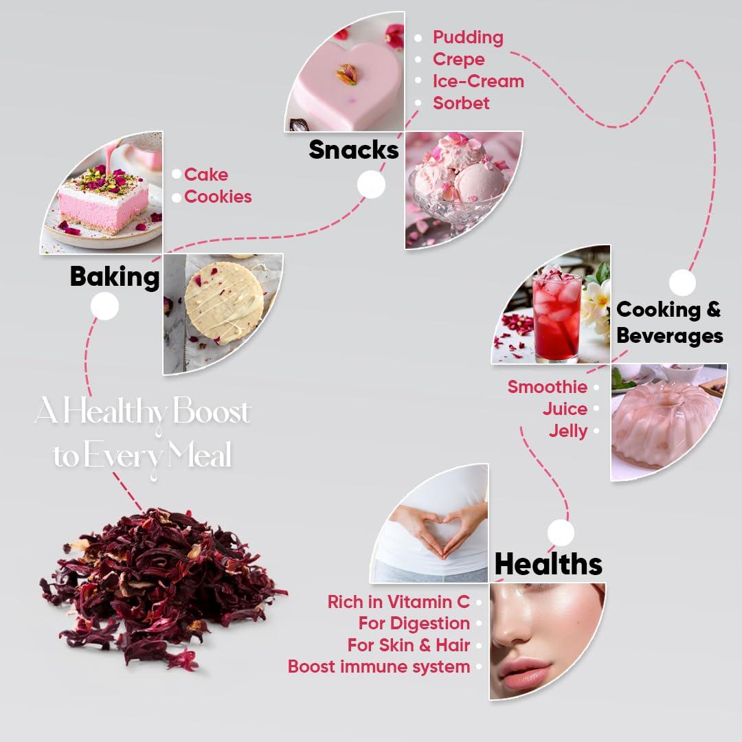 Extracto de Hibisco y Rosa Bionutricia 80g - Antioxidante Vegano