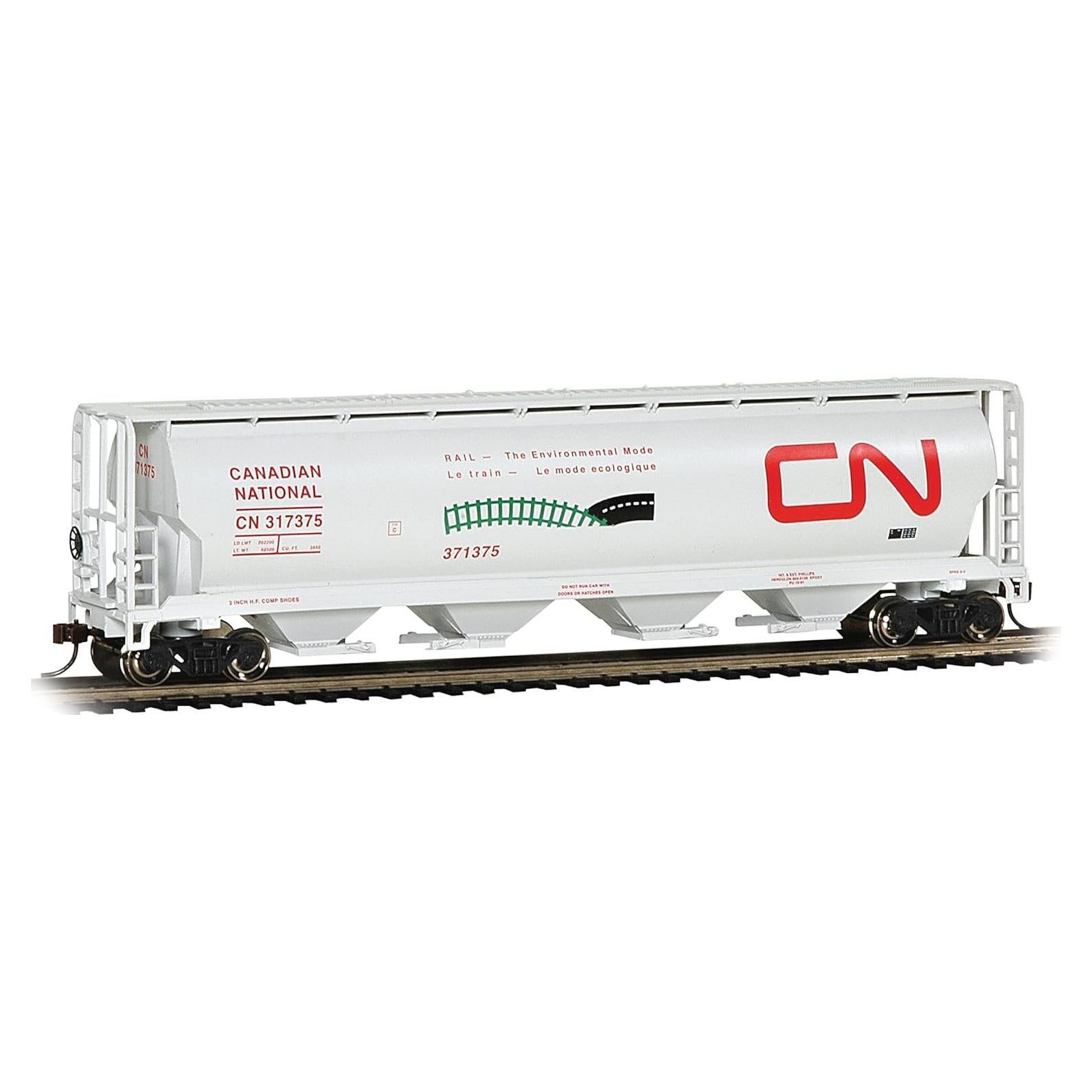 Vagón de Carga Bachmann HO 4 Compartimentos Gris