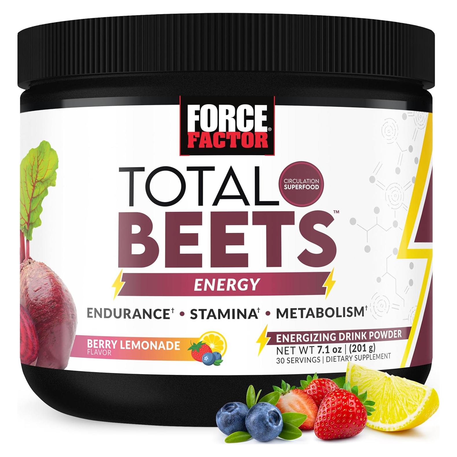 Force Factor Total Beets Polvo de Remolacha 200g - Energía y Resistencia