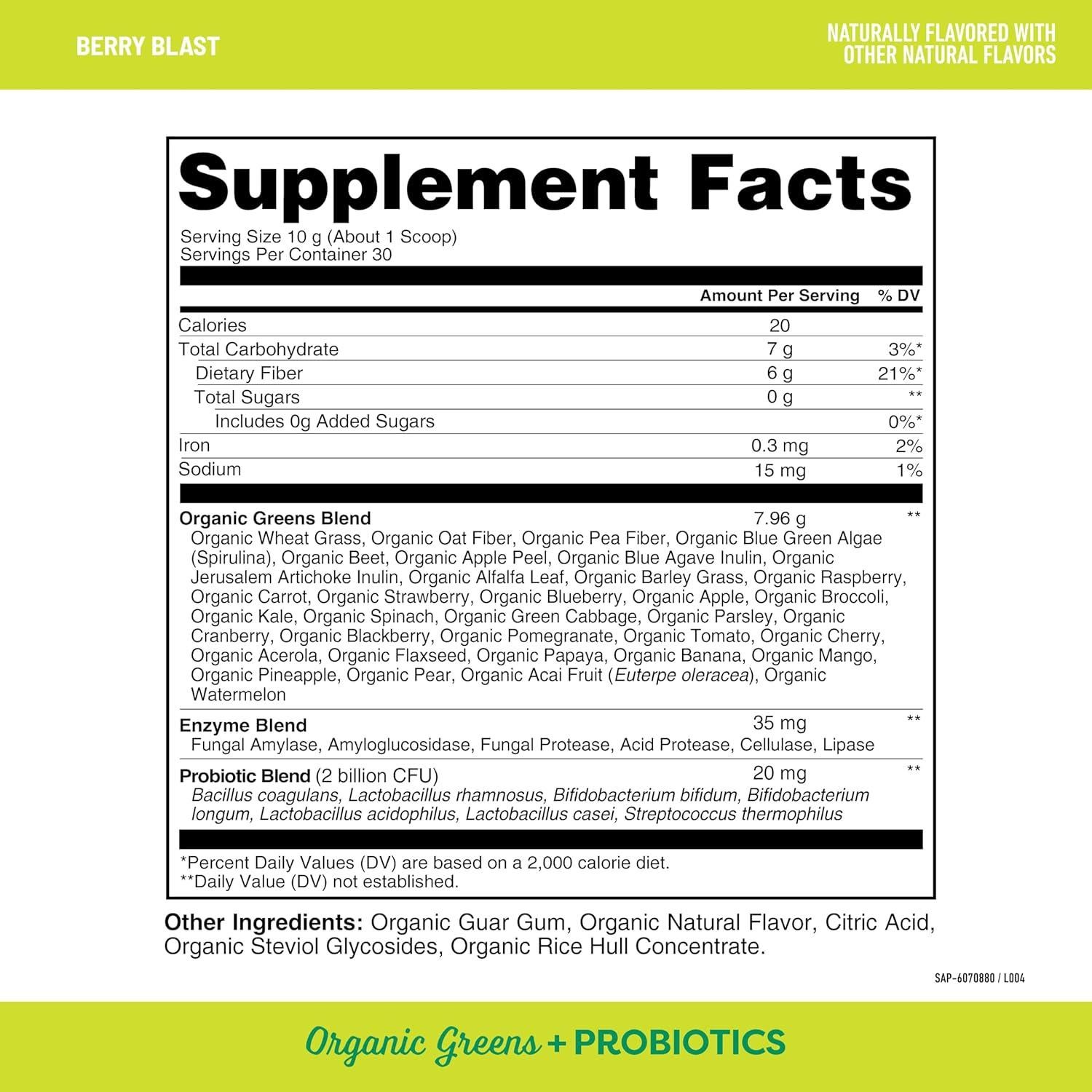 Polvo de Verduras Orgánicas Delicias Saludables 30 Porciones