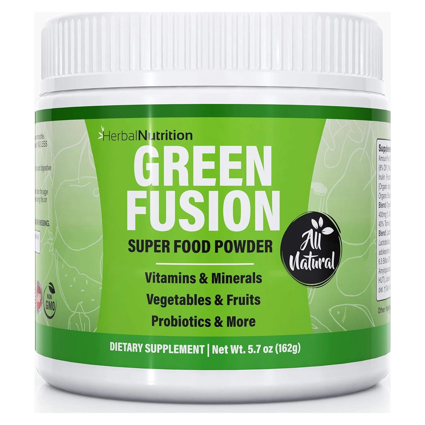 Polvo Superalimento Verde Herbal Nutrition 226g Probioticos