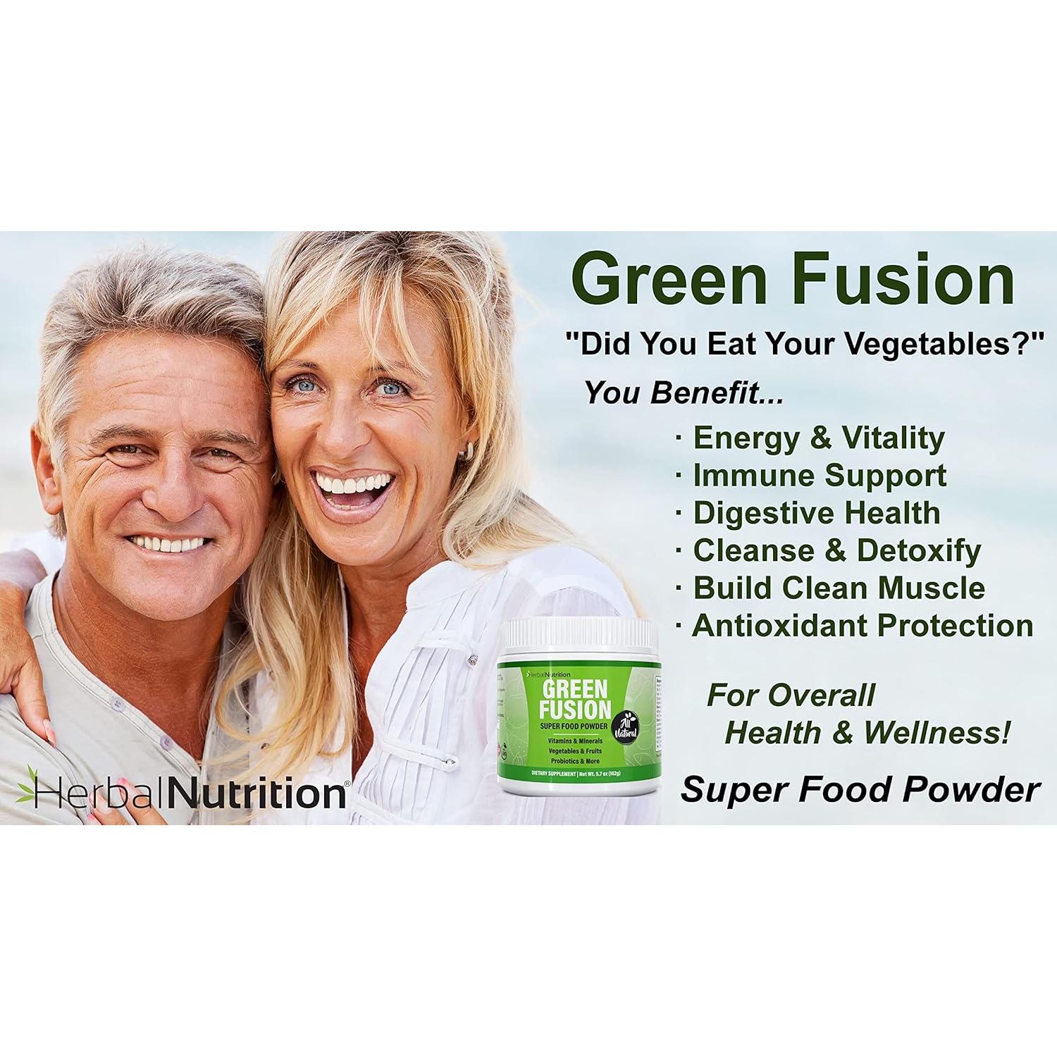 Polvo Superalimento Verde Herbal Nutrition 226g Probioticos
