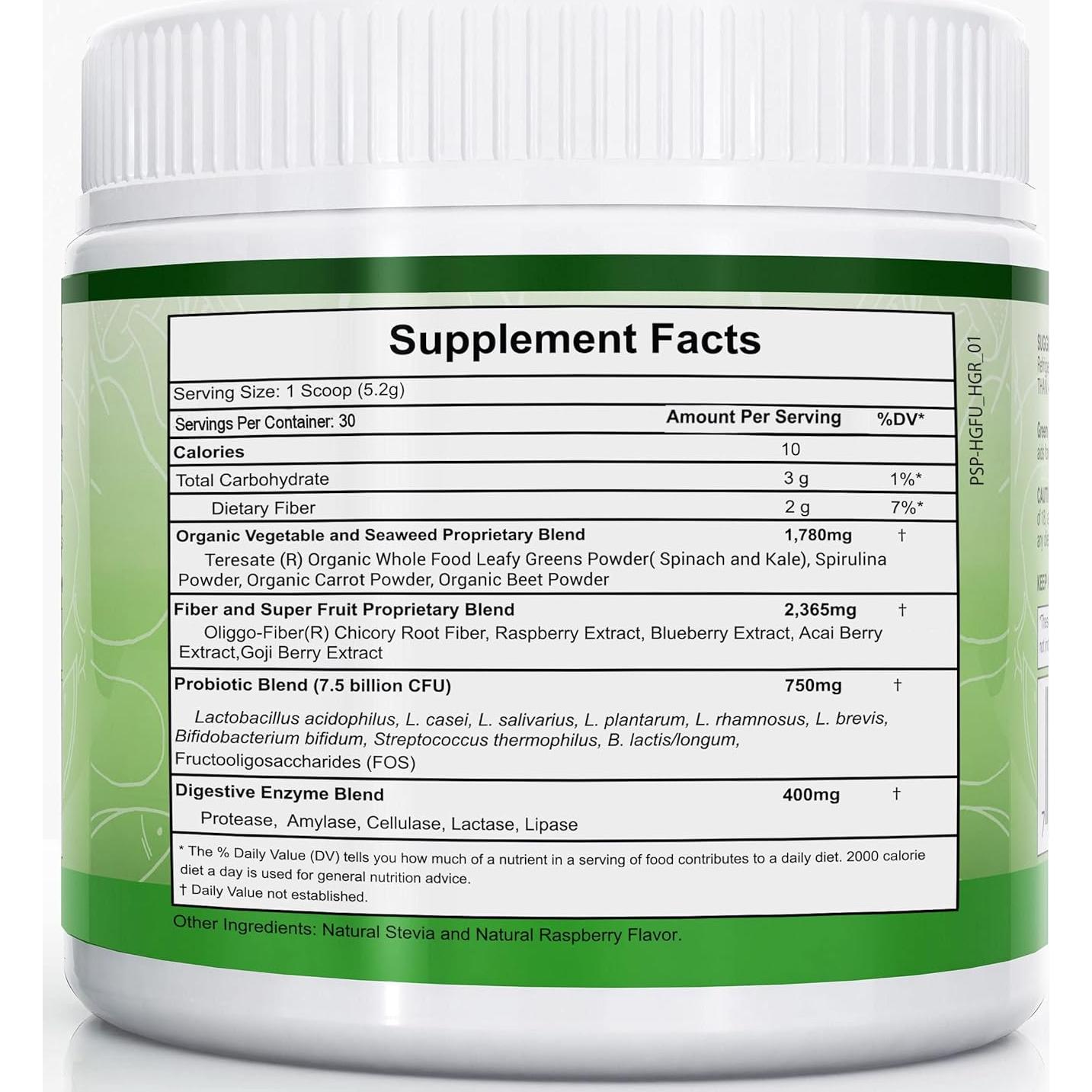 Polvo Superalimento Verde Herbal Nutrition 226g Probioticos