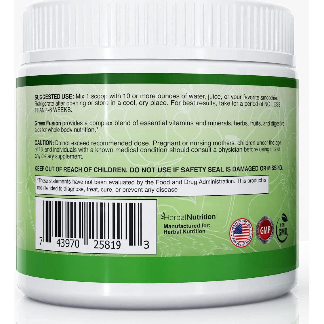 Polvo Superalimento Verde Herbal Nutrition 226g Probioticos