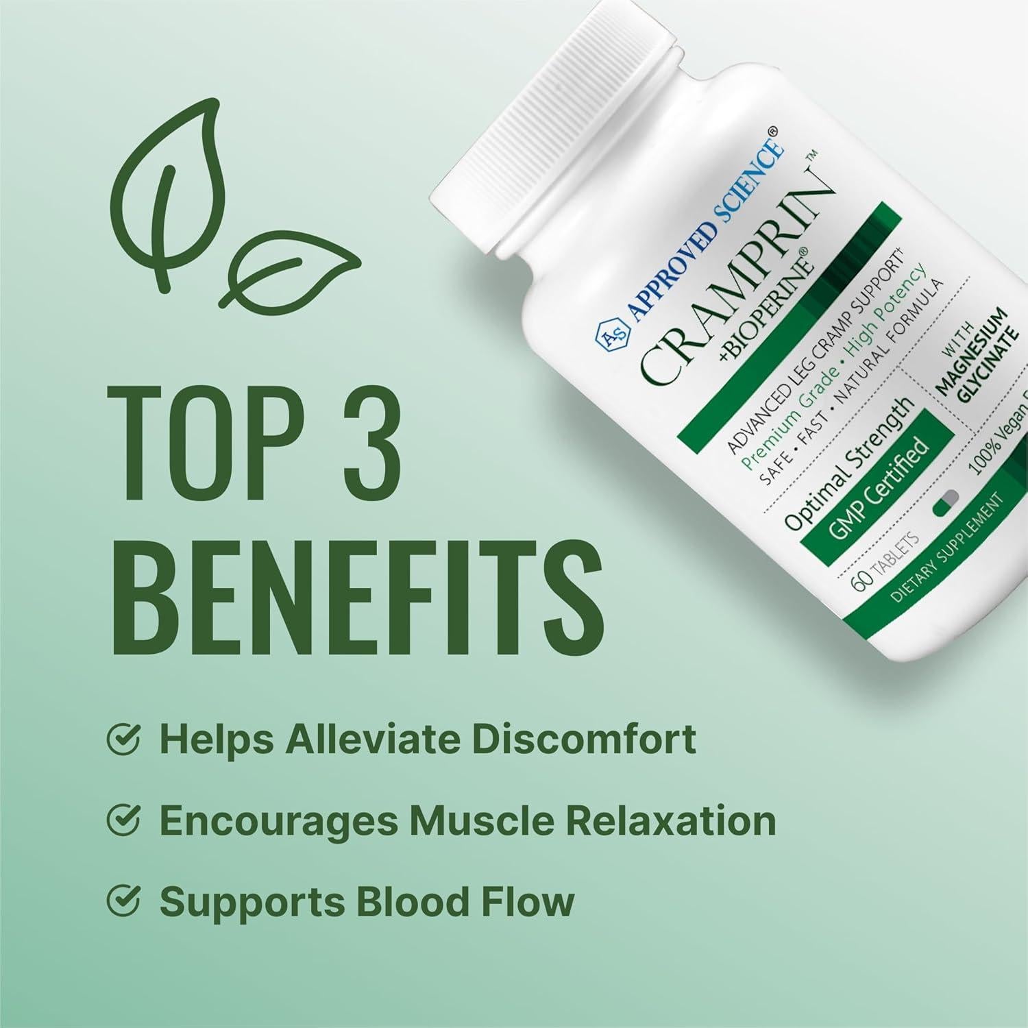 Cramprin Approved Science - Magnesio Alta Absorción 60 Cápsulas Veganas