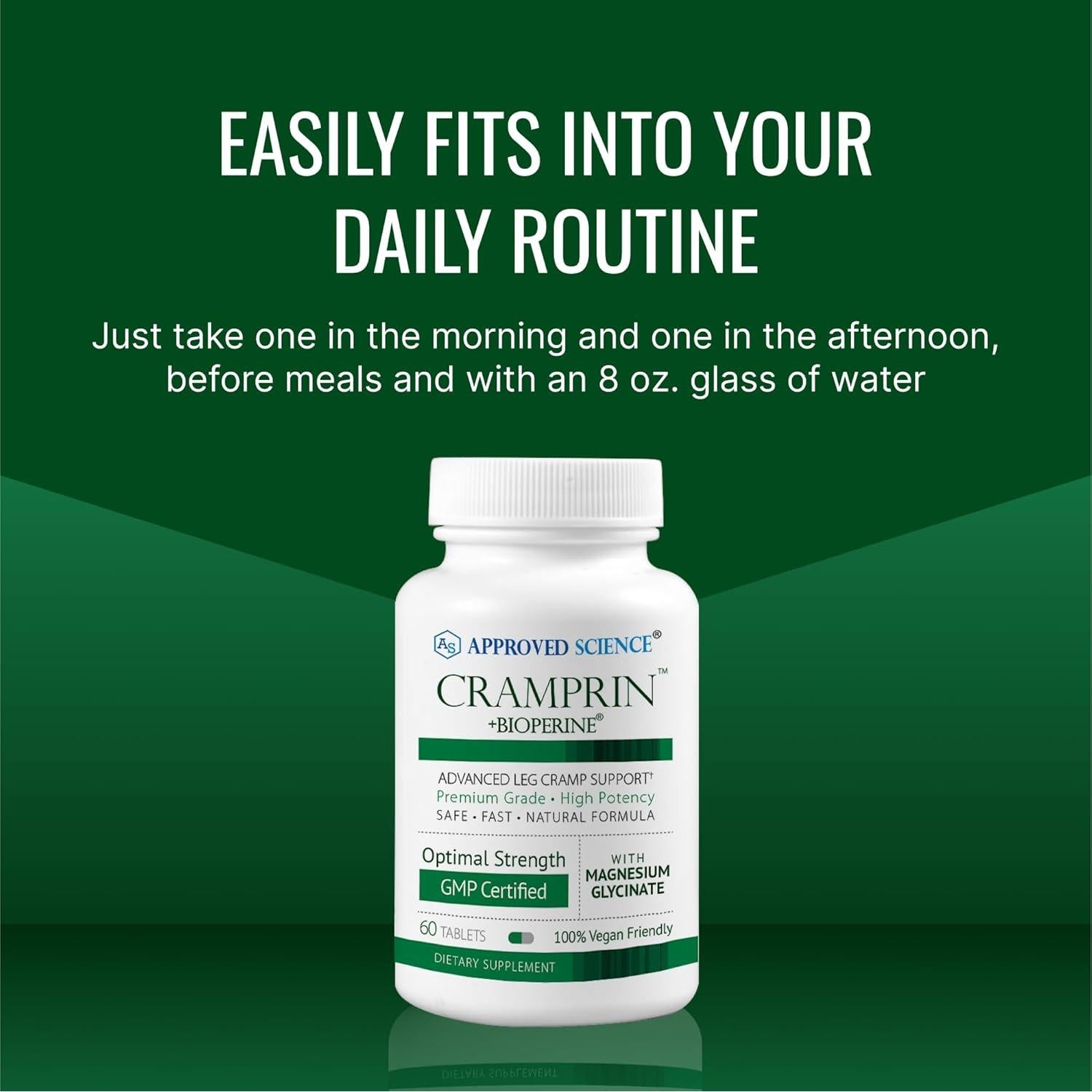 Cramprin Approved Science - Magnesio Alta Absorción 60 Cápsulas Veganas