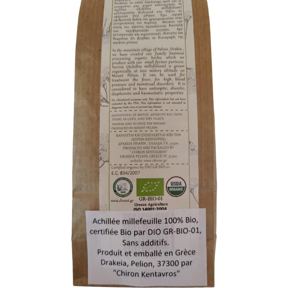 Hierba Bio Orgánica Yarrow 10g - Achillea del Monte Pelión